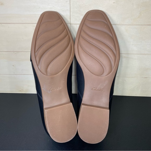 Clarks Juliet Palm Black Leather Slip-Ons Women's Size 9 M Shoes Loafers - Picture 9 of 11